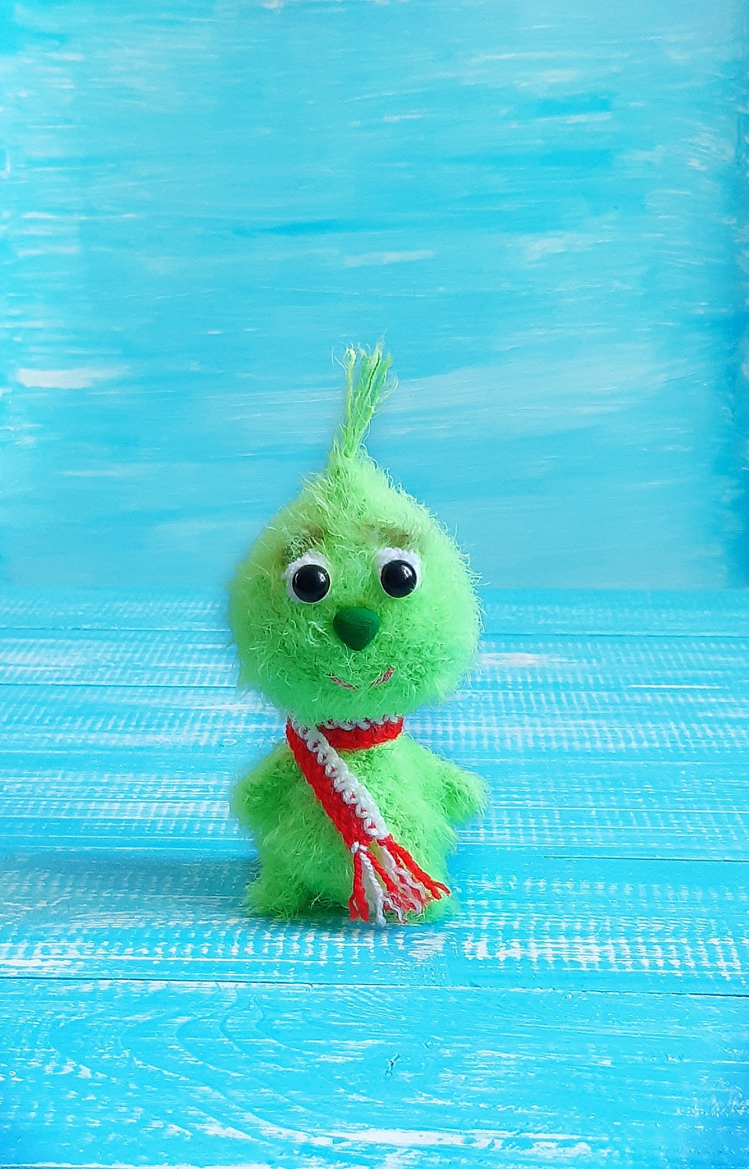 Grinch Weihnachtsschmuck 2 Stück - Lustige Weihnachtsbaum Anhänger Aus Harz 10cm Grün