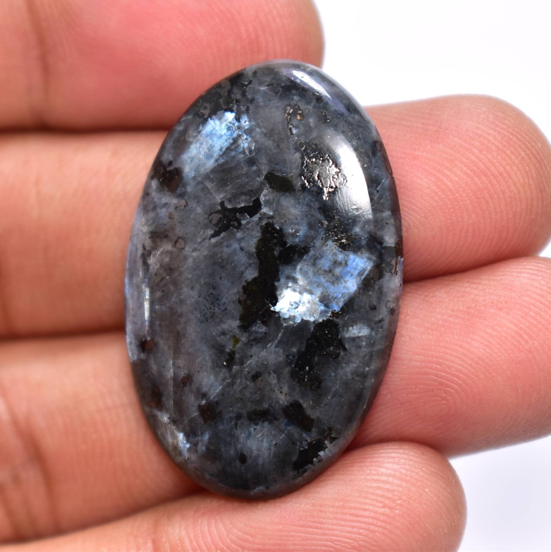 Larvikite Cabochon Black Labradorite Stone Oval Cabochon Etsy