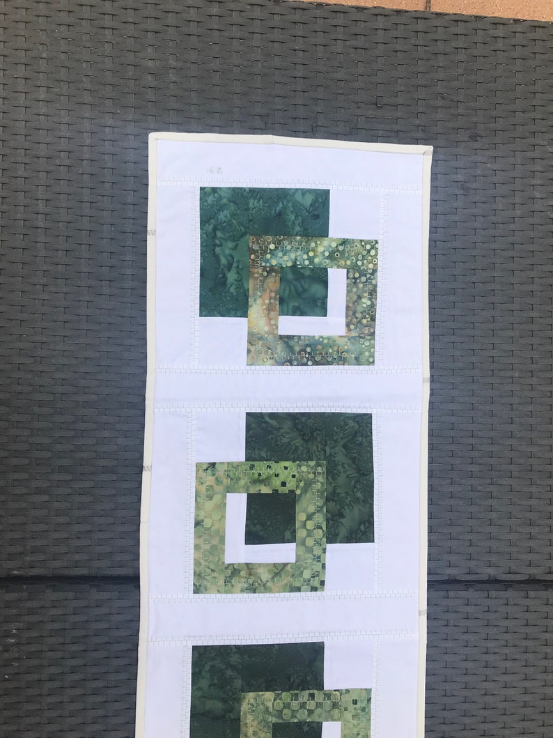 Bali Bali green table runner or wall hanger in Etsy