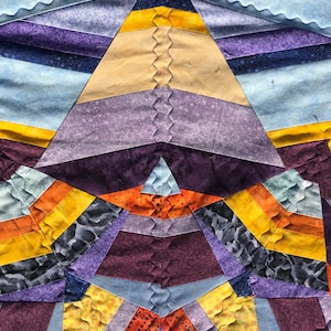 DV Fabric Wall Hanger Quilt ViolettesKaleidoskop 120 image 3
