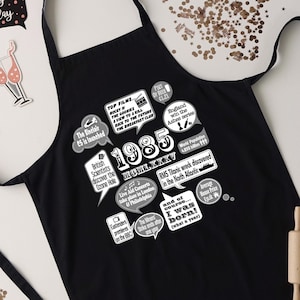 Events Of 1985 - 40th Birthday Gift | Present | Idea Apron for men him dad husband son man friend brother
