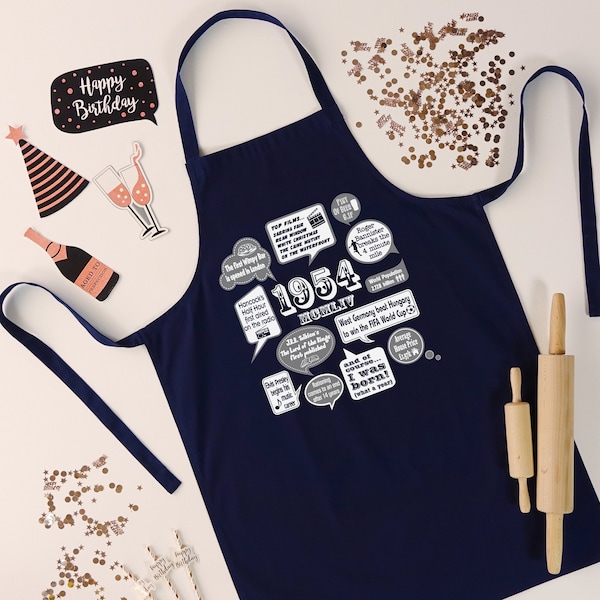 Events Of 1954 - 70th Birthday Gift | Present | Idea Apron for men him dad husband son man friend brother grandad