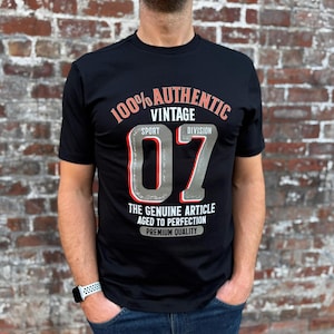 Authentic Vintage 2007 - 18th Birthday Gift | Present | Idea T-Shirt for boys him son boy gifts