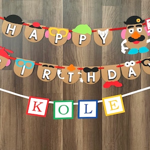 Mr. Potato Head Happy Birthday Banner - Disney Pixar Toy Story Theme Party Decorations Supplies - Not Digital or Printed