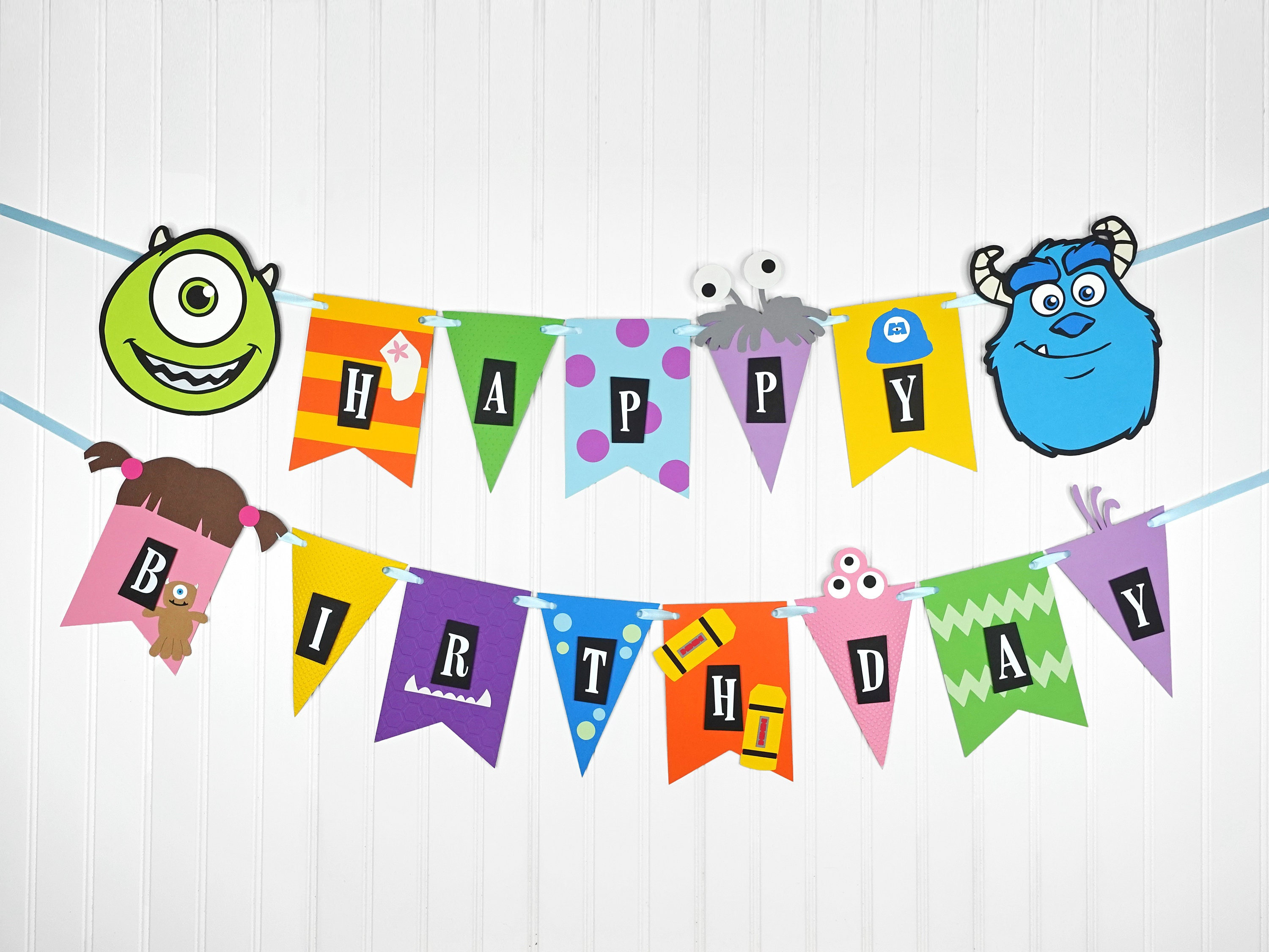 モンスターズインク風ハッピーバースデーバナー - ディズニー