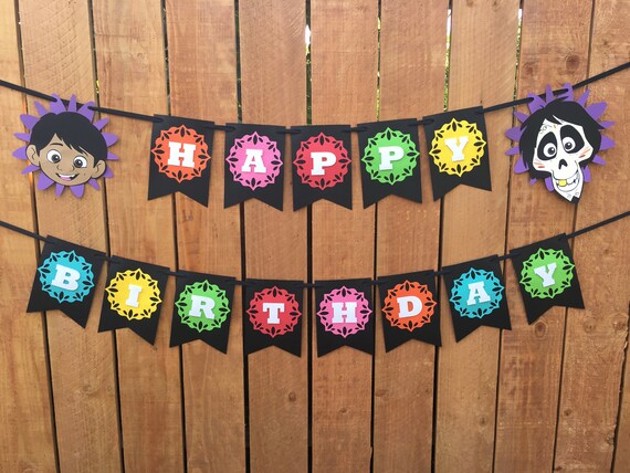 Banniere Disney Coco Joyeux Anniversaire Miguel Hector Etsy Banniere Disney Coco Joyeux Anniversaire Miguel Hector Etsy