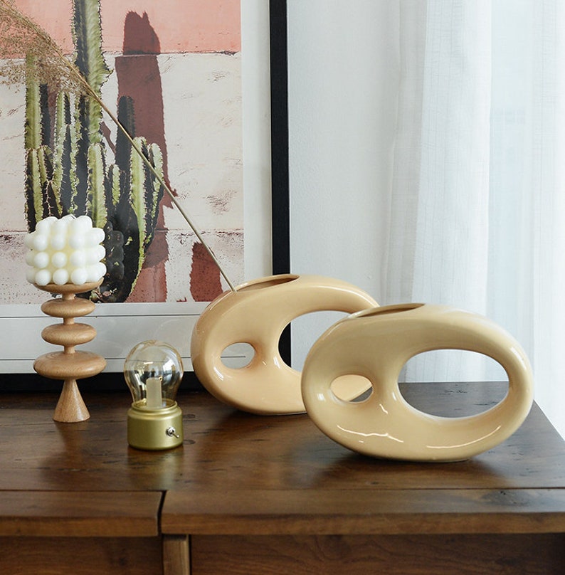 Ceramic Doughnut Vase Donut Vase Ring Vase Ikebana Vase Etsy