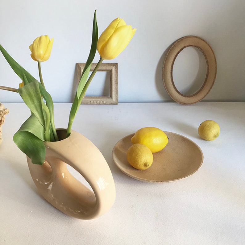 Ceramic Doughnut Vase Donut Vase Ring Vase Ikebana Vase Etsy