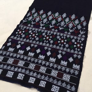 Handwoven Cotton | Hill Tribe Wall Decor, Tribal Woven Fabrics, Colorful Textiles for Decoration