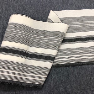 Black and White Handwoven Cotton Fabric | Tribal Textiles, Hill Tribe Handmade Cloth, Upholstery Fabrics, Natural Dye, Price Per Yard