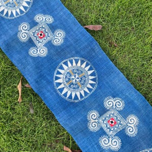 Hand-drawn Batik Fabric | Hand-woven Hemp Brocade, Handmade Tribal Fabrics, Table Runner Fabrics