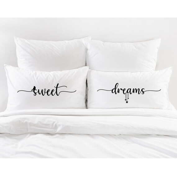 Sweet Dreams Pillow Case Custom Pillow Cases Cotton Etsy