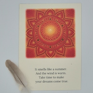 Cartes postales mandalas, Citations inspirantes, Affirmations positives, Cadeau pleine conscience, Signets artistiques