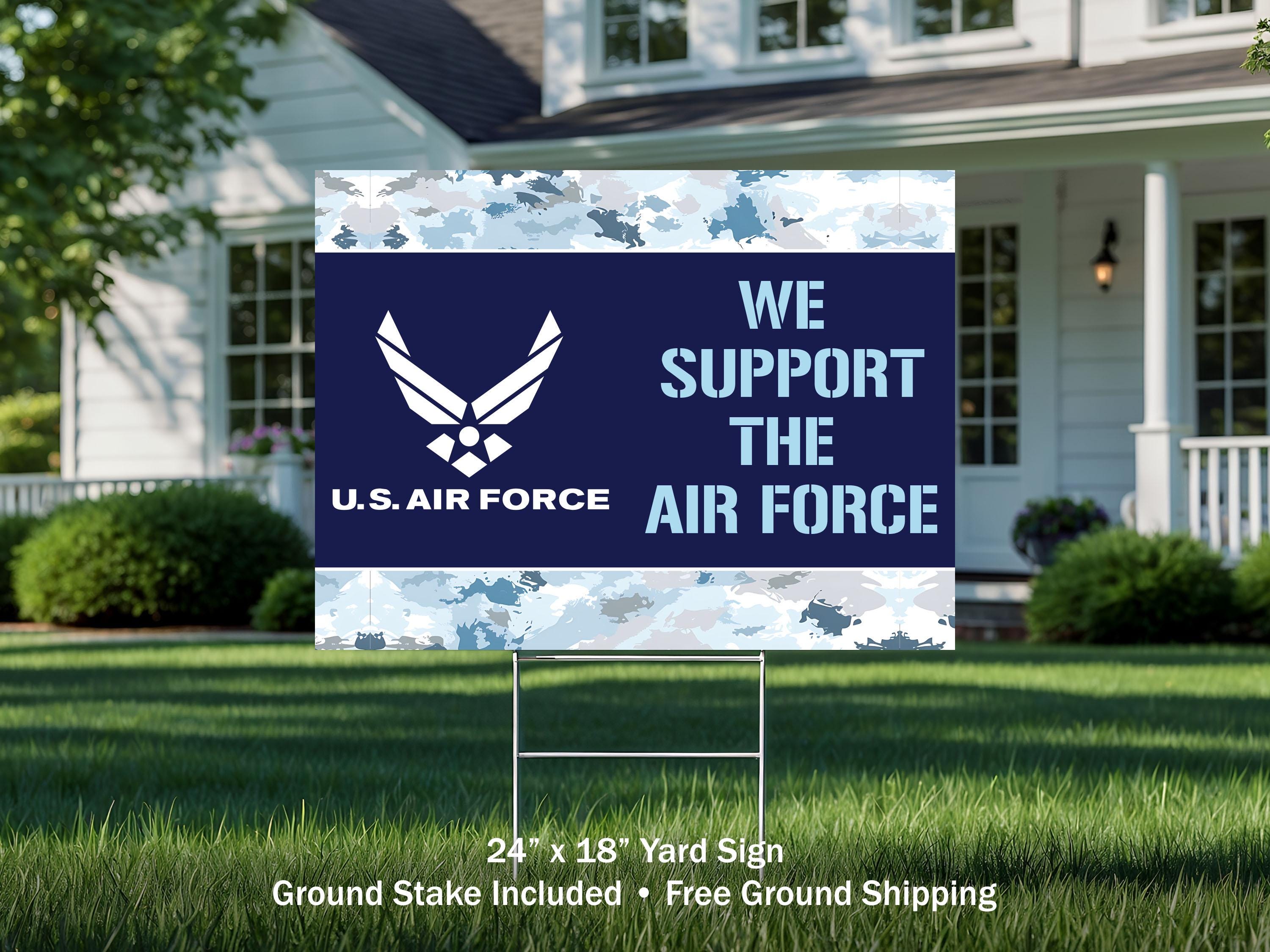 US Military Air Force Support Yard Sign – Support Your Airman Yard Sign ...