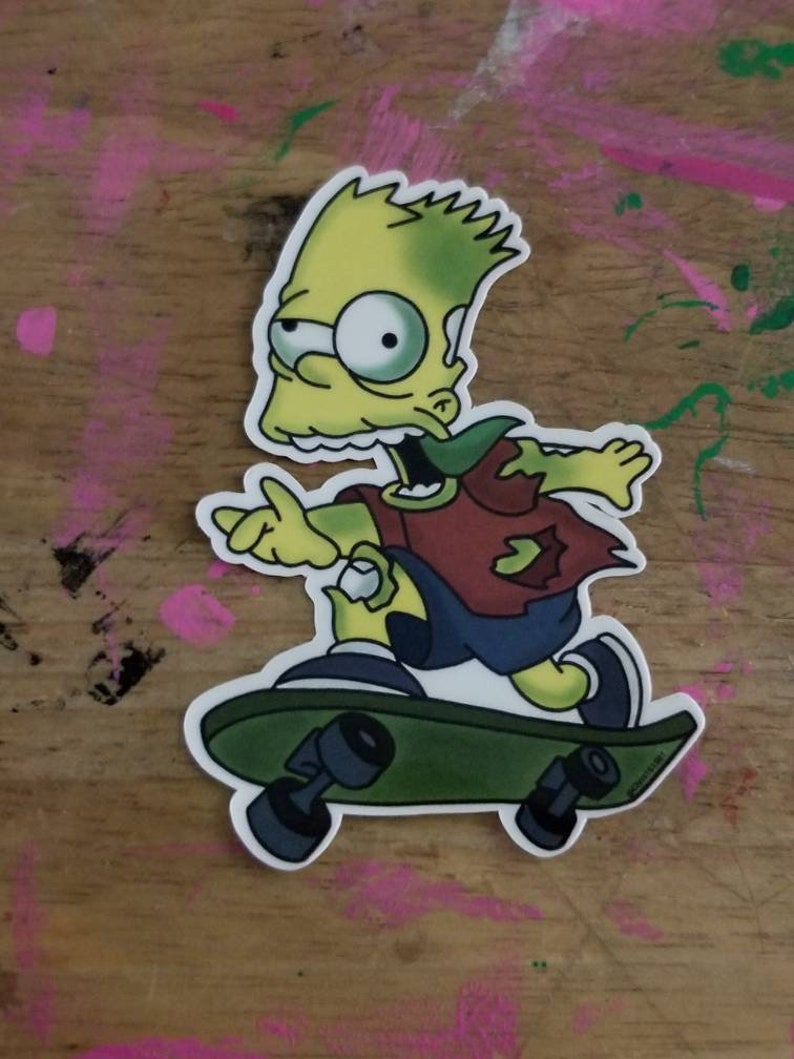 Zombie Bart Simpson STICKERS