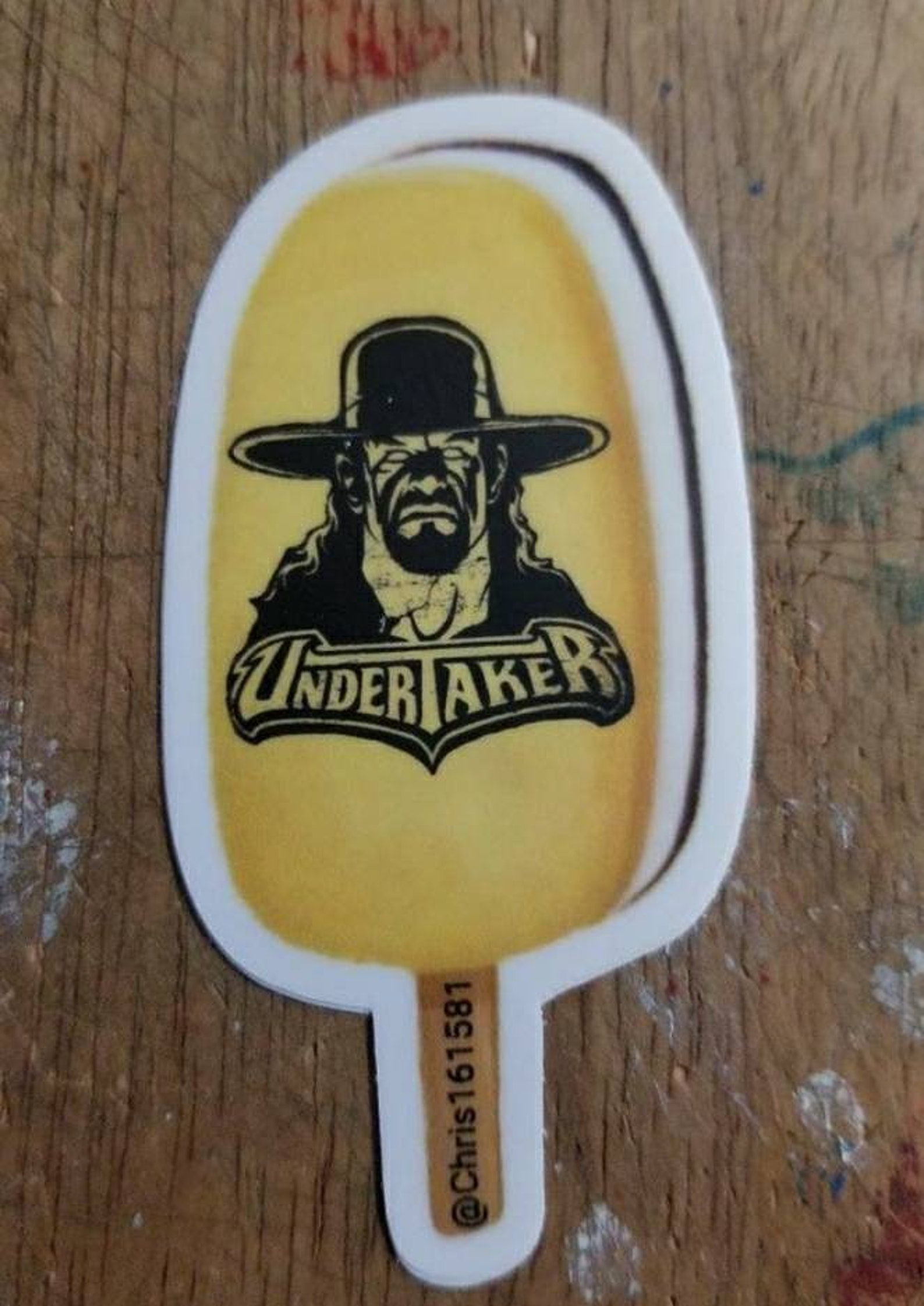 Wwe Superstar Ice Cream Bars Undertaker WWE ice cream bar stickers | Etsy