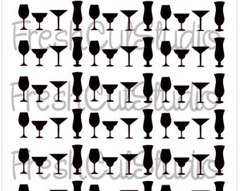 Wine glass stencil | Etsy