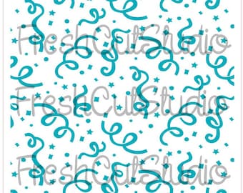 Confetti Background Stencil- Cookie Stencil