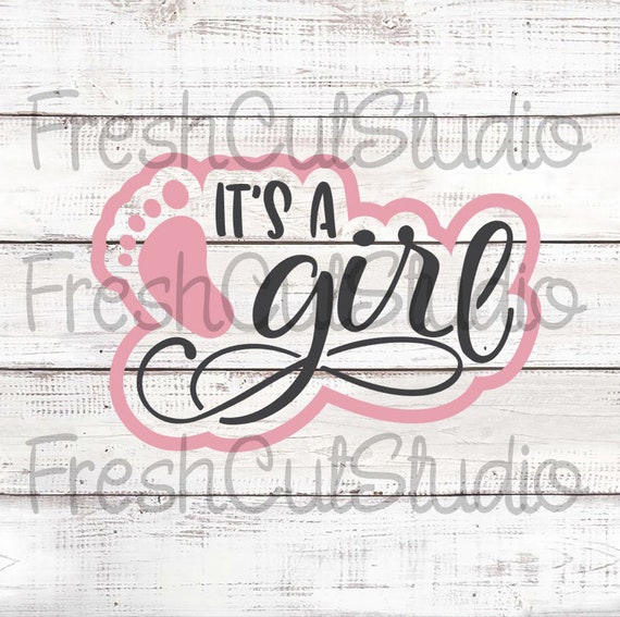 It's a Girl Cutter With Matching Stencil Option - Etsy