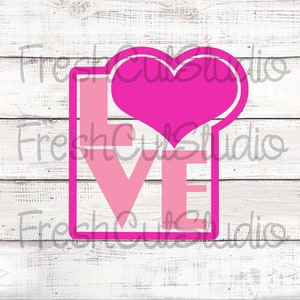 LOVE Cutter with Matching Stencil Option