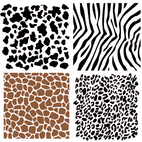 Animal Print Background Stencils 4 Pack Cookie Stencils Etsy