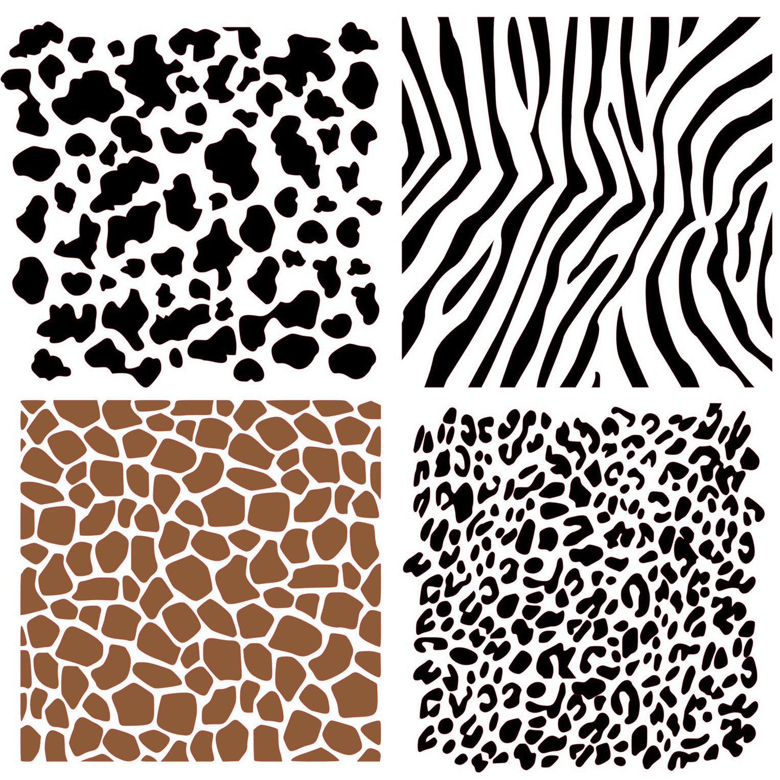 animal-print-background-stencils-4-pack-cookie-stencils-etsy