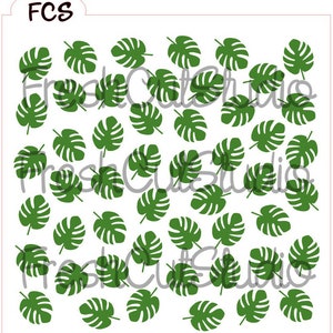 Tropical Leaf Background Stencil- Cookie Stencil