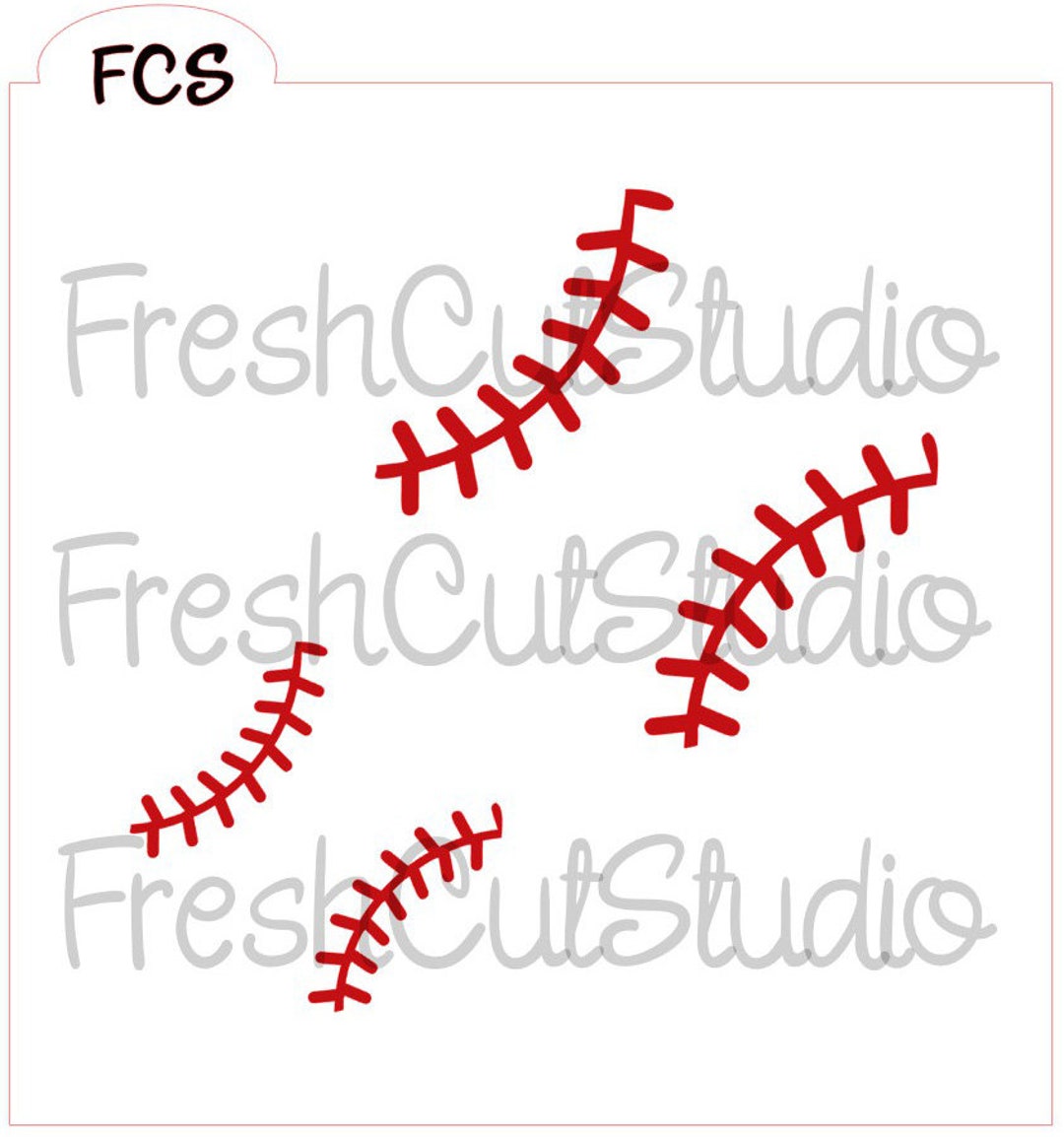 Baseball Stitching Stencil- Cookie Stencil - Etsy