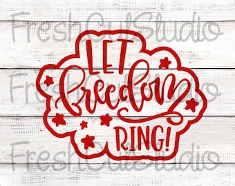 Let Freedom Ring Cutter with Matching Stencil Option