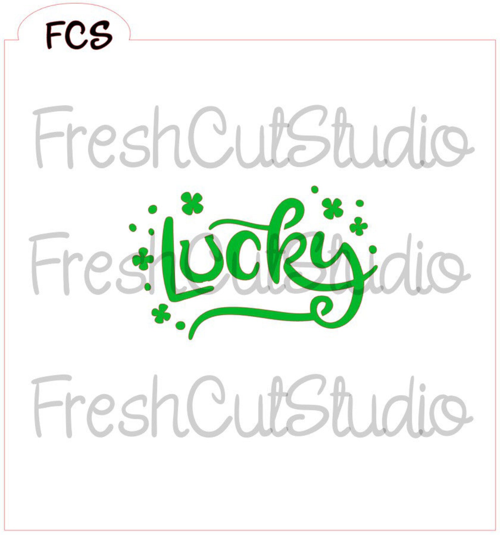 Lucky Cookie Cutter Matching Stencil Option - Etsy