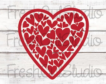 Heart Cutter with Matching Stencils