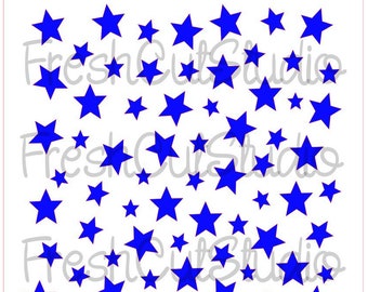 Star Background Stencil- Cookie Stencil