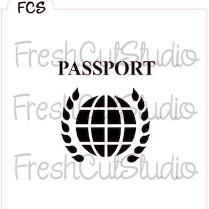 Passport Stencil- Cookie Stencil