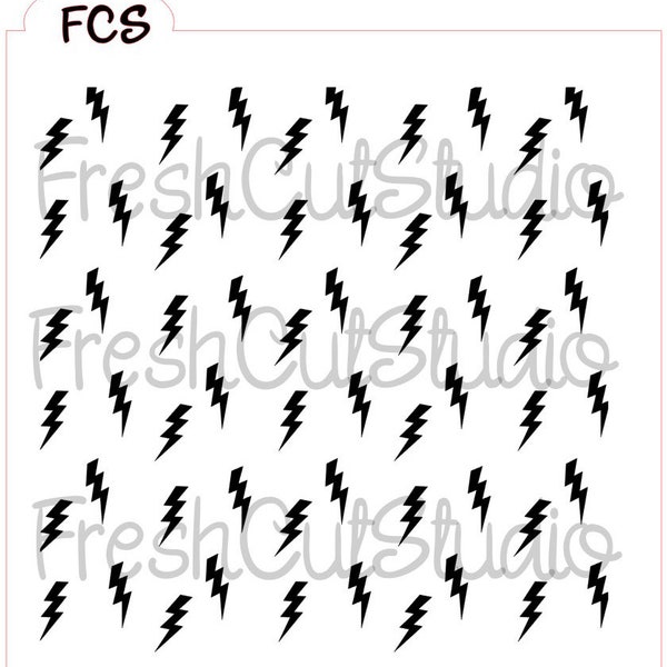 Lightning Stencil - Etsy