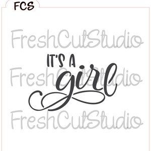 It's a Girl Cutter With Matching Stencil Option - Etsy