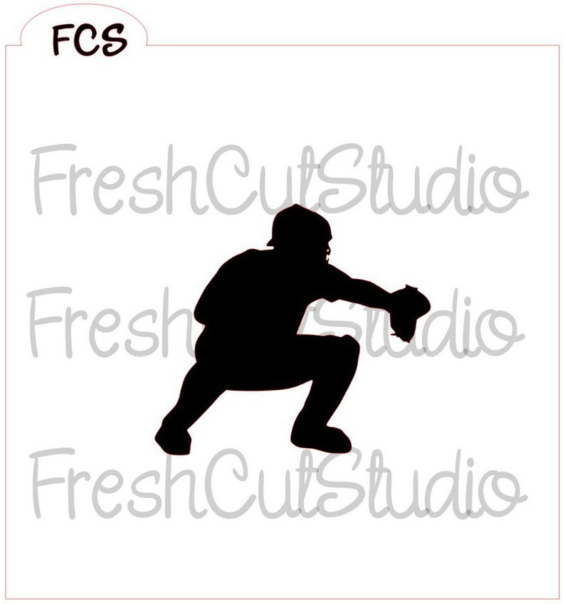Baseball Player Silhouette Stencils- Cookie Stencil - Etsy