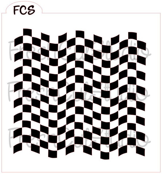 Checkered Flag Background Stencil Cookie Stencil | Etsy