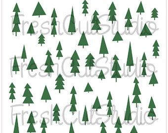 Christmas Tree Background Stencil- Cookie Stencil