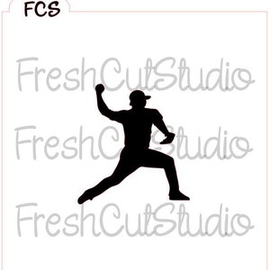 Baseball Player Silhouette Stencils- Cookie Stencil - Etsy