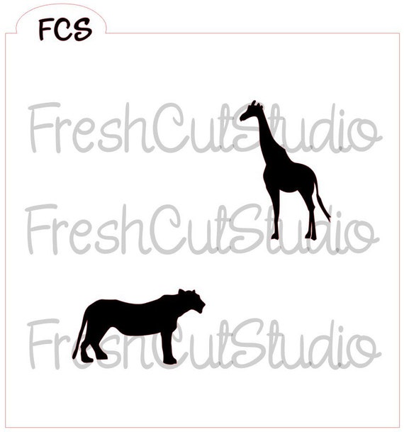 Safari Animal Silhouette Stencils Cookie Stencil - Etsy Safari Animal Silhouette Stencils Cookie Stencil - Etsy