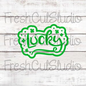 Lucky Cookie Cutter- Matching Stencil Option