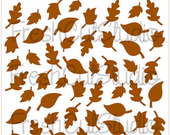 Fall Leaves Background Stencil- Cookie Stencil