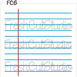Lined Paper Stencil- Cookie Stencil