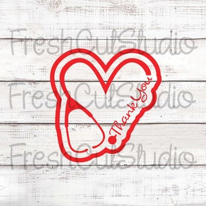 Stethoscope Thank You Cutter with Matching Stencil