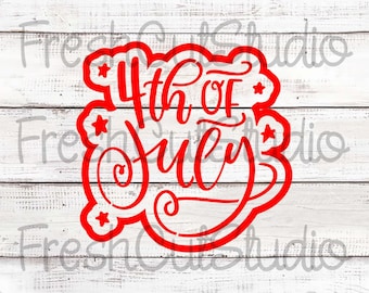 4th of July Cutter- Matching Stencil Option