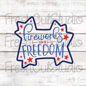 Fireworks and Freedom Cutter with Matching Stencil Option
