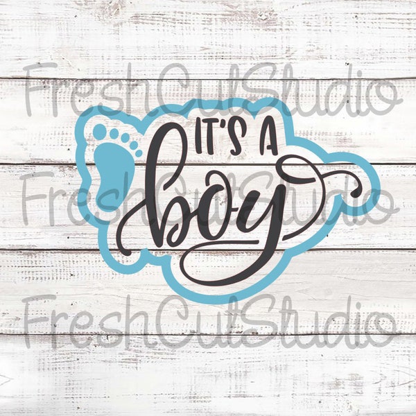 It's a Boy Cutter with Matching Stencil Option