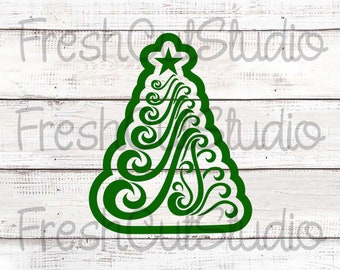 Fancy Christmas Tree Cutter with Matching Stencil Option