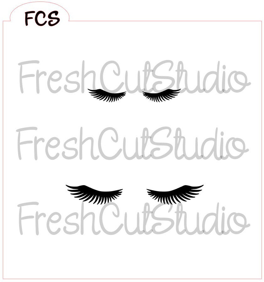 Eye Lash Stencil Cookie Stencil Etsy