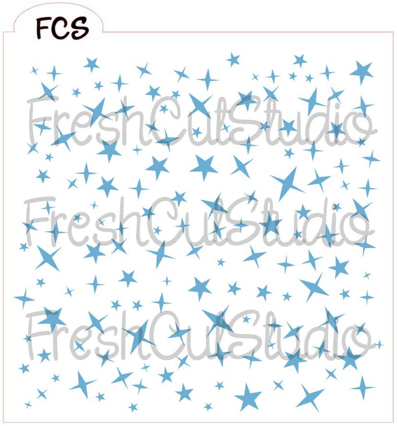 Galaxy Stars Background Stencil Cookie Stencil - Etsy